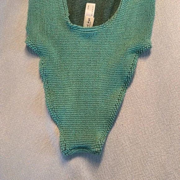 Bond eye Mara Low Back One Piece swimsuit, LAGOON LUREX, $180 - Picture 16 of 16